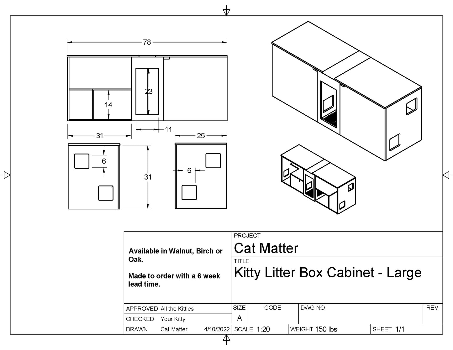 Discrete Kitty Litterbox Cabinet