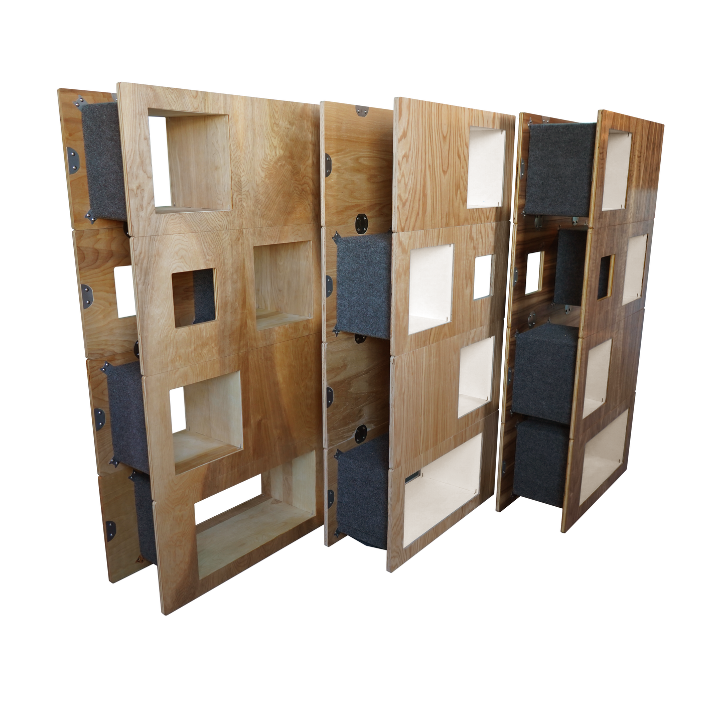 Unique 5 module Combination Configuration - Cat Case™ Bookcase with Hidden Cat Tree / Cat Tower