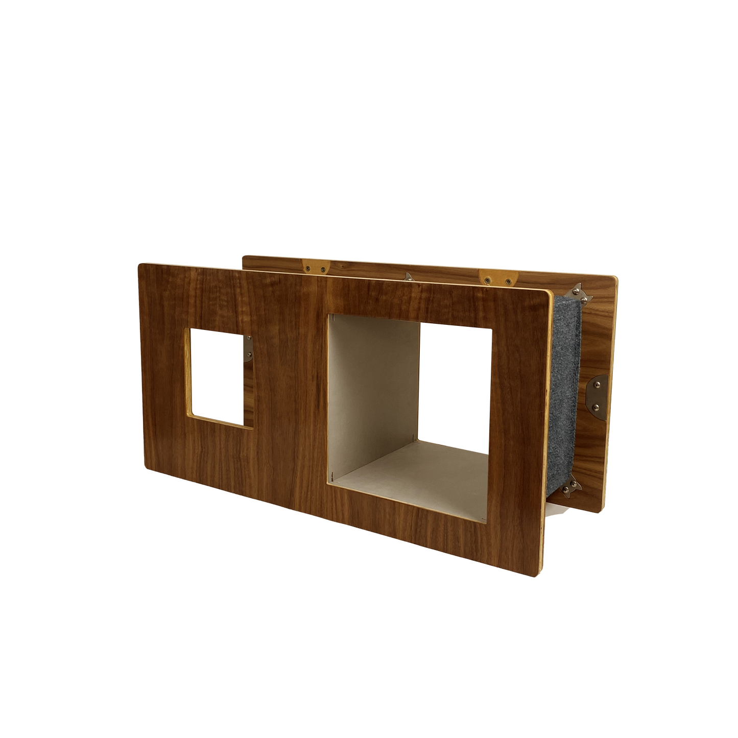 19 inch - Single Cat Case Module - Walnut