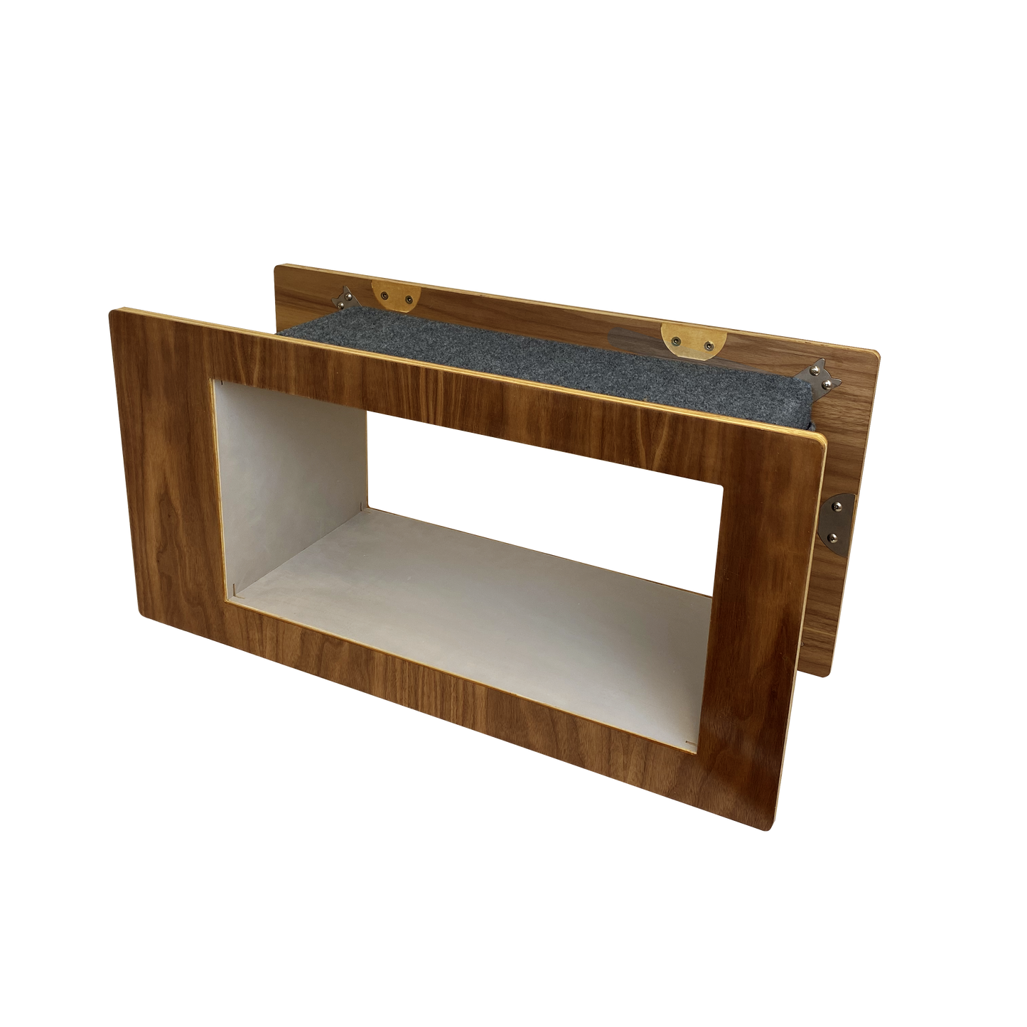 19 inch - Single Cat Case Module - Walnut