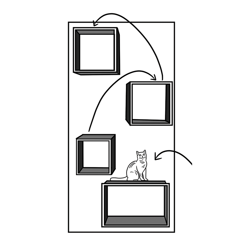 Cat Case - Modern Cat Tower and Bookcase - Cat Matter